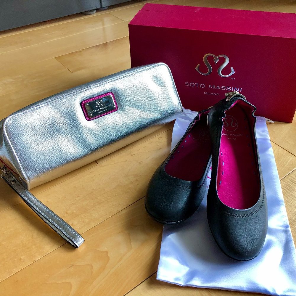 Soto Massini Black Ballet Flats